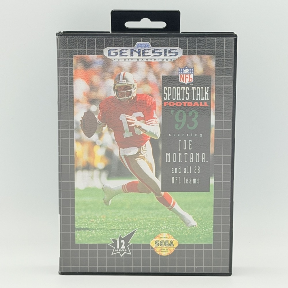 Vintage NFL Sports Talk Football '93 Sega Genesis CIB SEGA NTSC-U/C Joe Montana